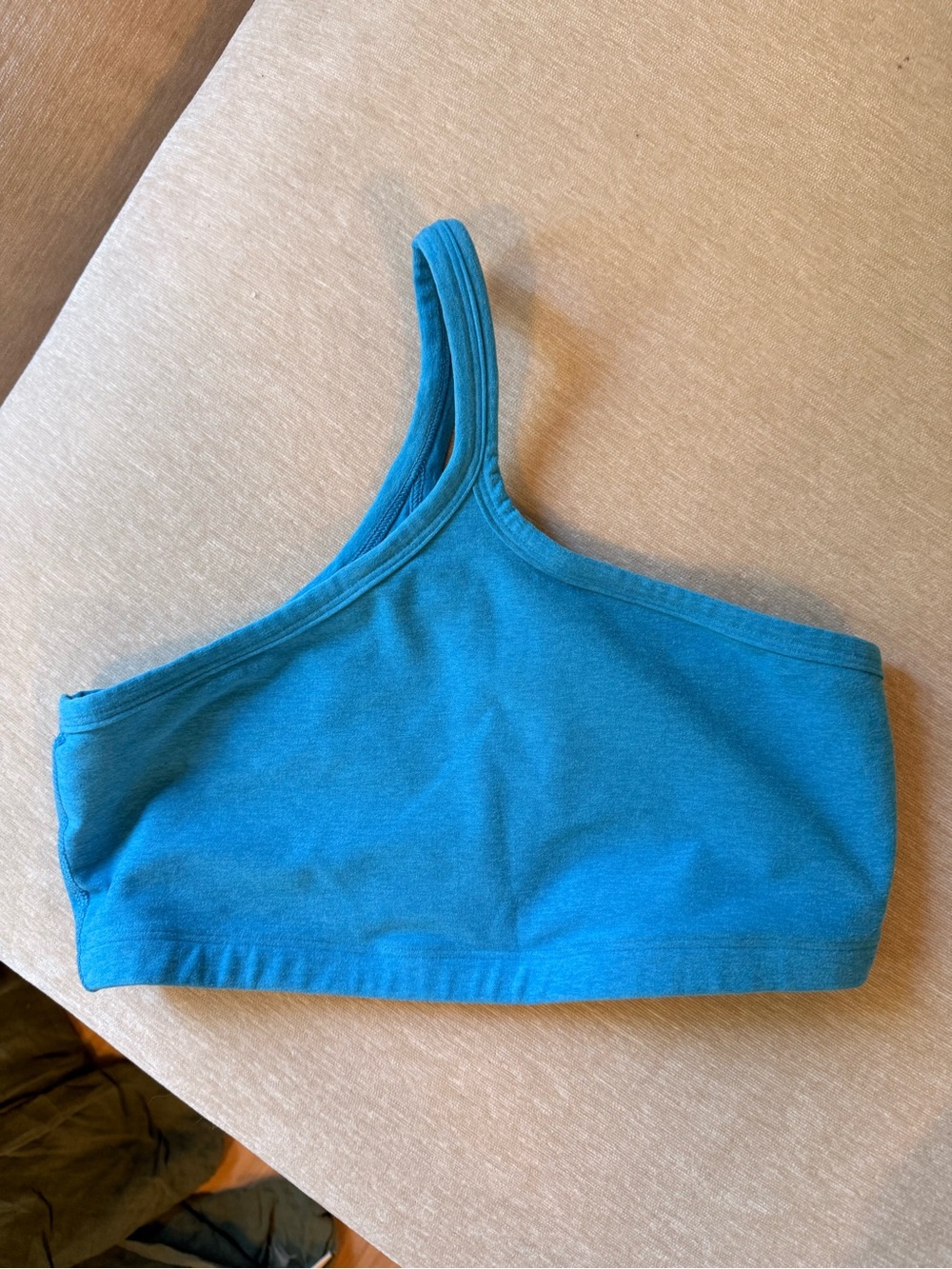 Beyond Yoga Blue One-Shoulder Sports Top